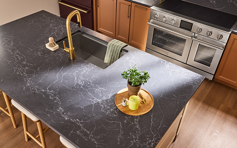 Carbo Brushed, VIATERA - Quartz Countertops | LX Hausys US